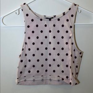 Polka dot crop top
